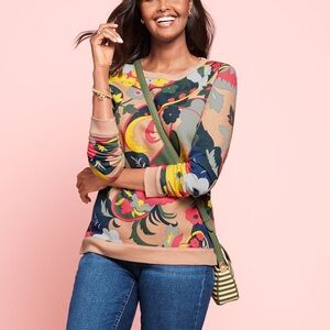 Talbots Multicolor Paisley Sweatshirt